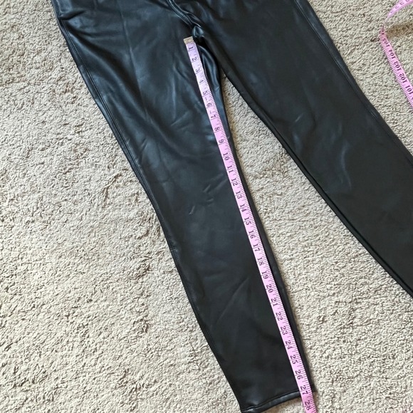Soft Surroundings Faux Leather High Rise Skinny Pants Black‎ Size 8 - Picture 6 of 11